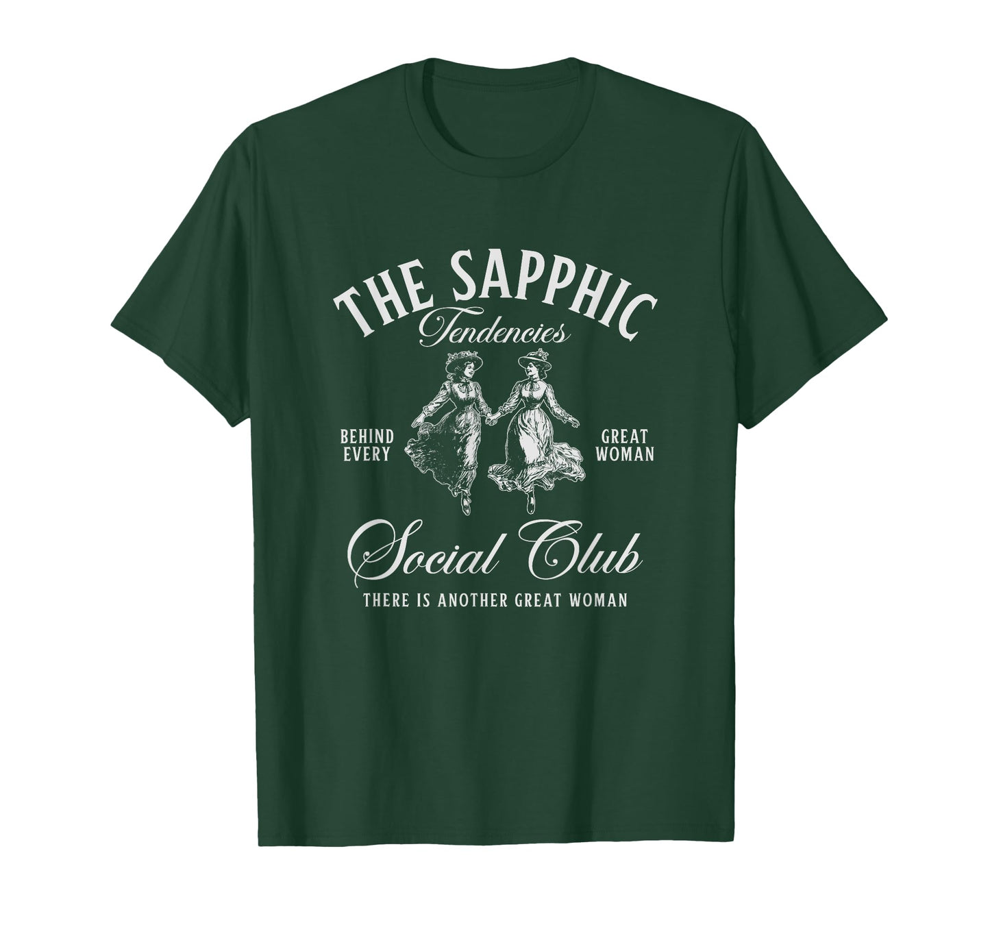 The Sapphic Tendencies Social Club Funny Lesbian Queer Pride T-Shirt