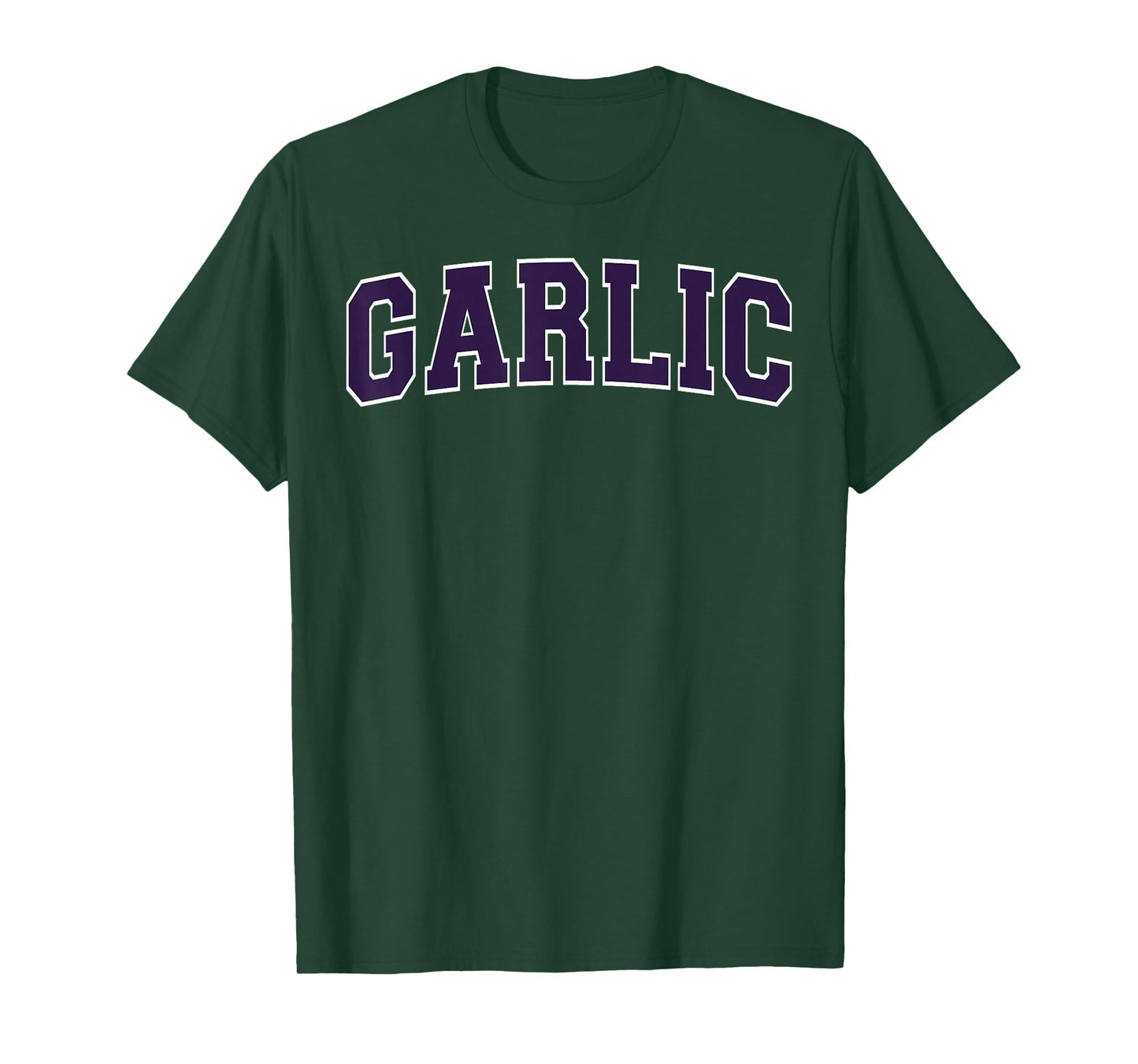 Garlic Lover Festival Varsity Plum Letters T-Shirt