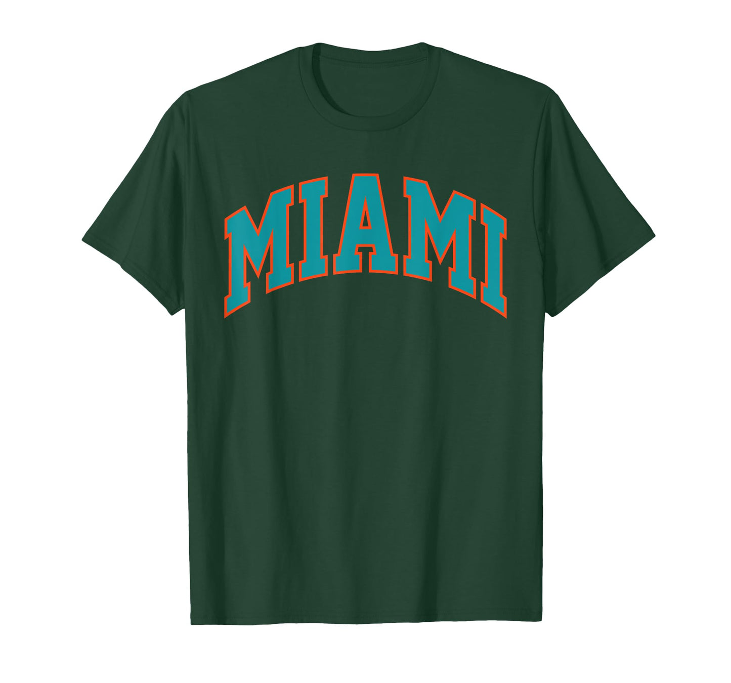 Retro Miami Men Miami Women Vintage Classic Aqua Orange FL T-Shirt