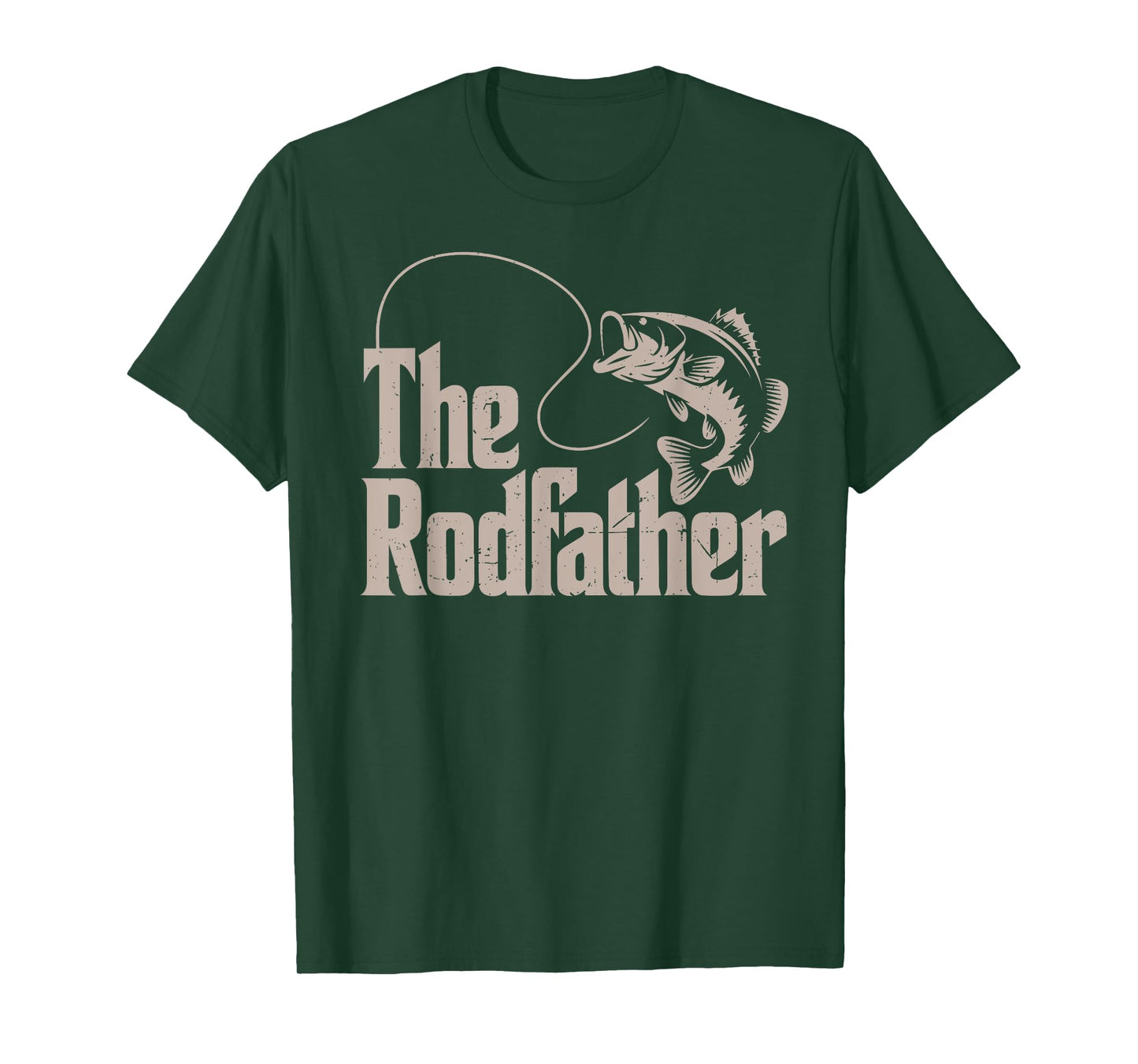 The Rodfather Fishing Dad Gift Men Bass Fish from Son Funny T-Shirt