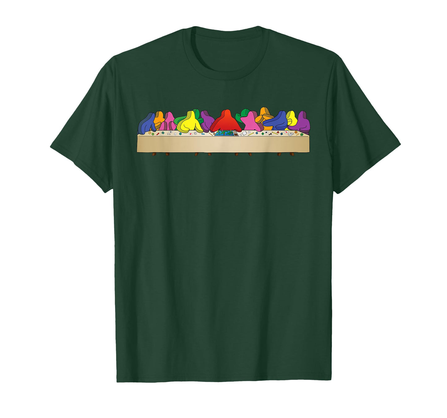 Da Vinci's Painting with Board Game Meeples T-Shirt