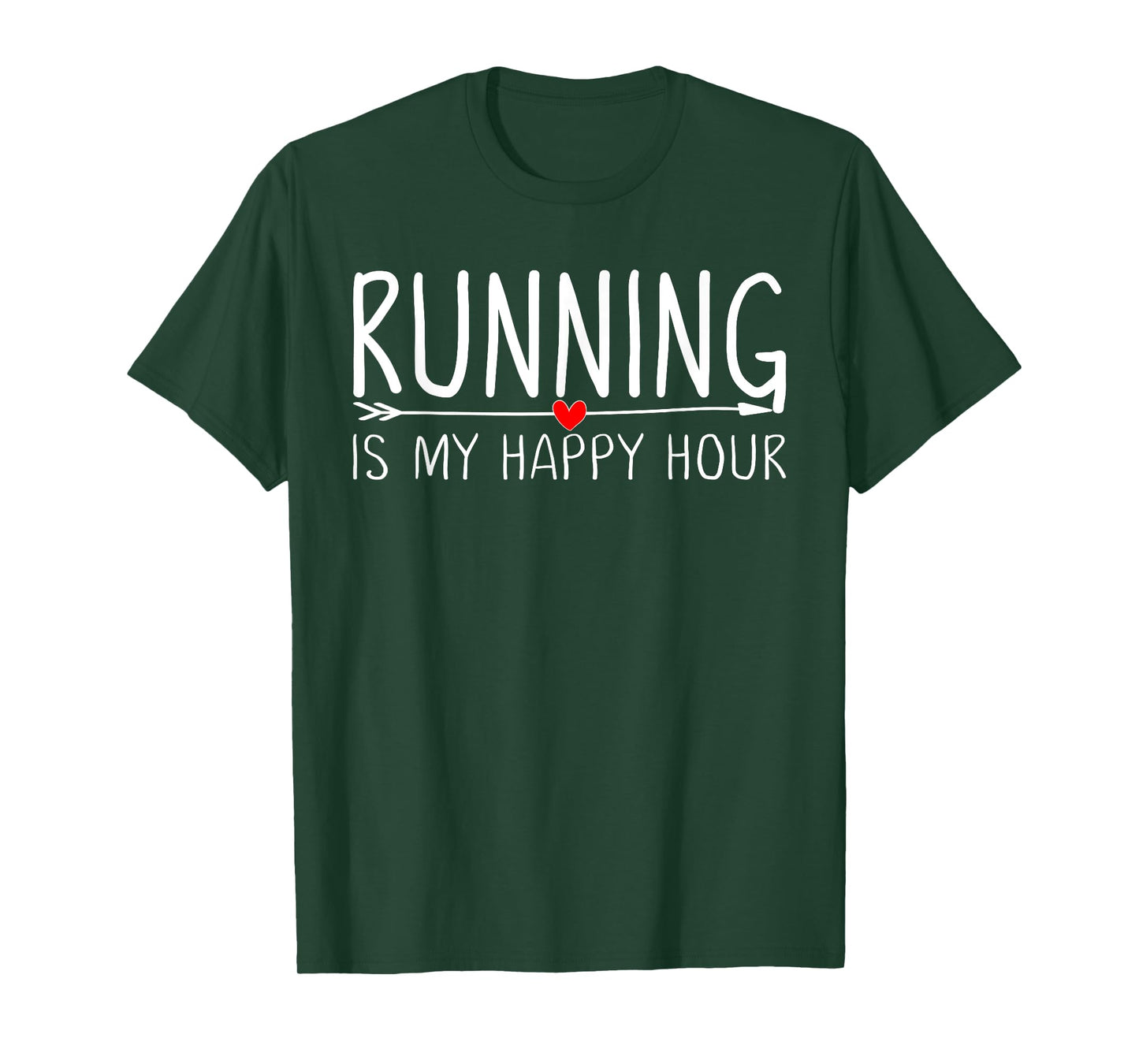 Running Is My Happy Hour T-shirt Womens Funny Running Shirts T-Shirt