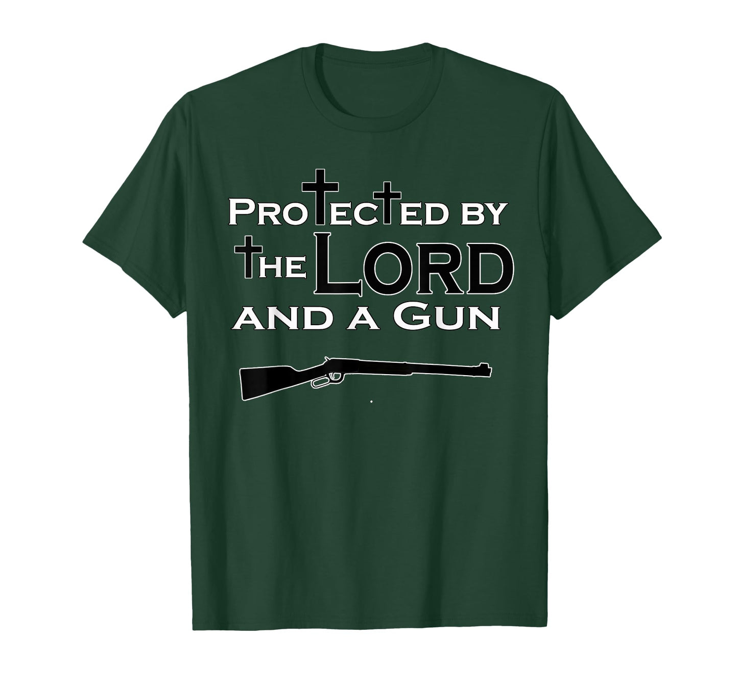 Gun Rights Protected By The Lord & A Gun Christian Jesus T-Shirt