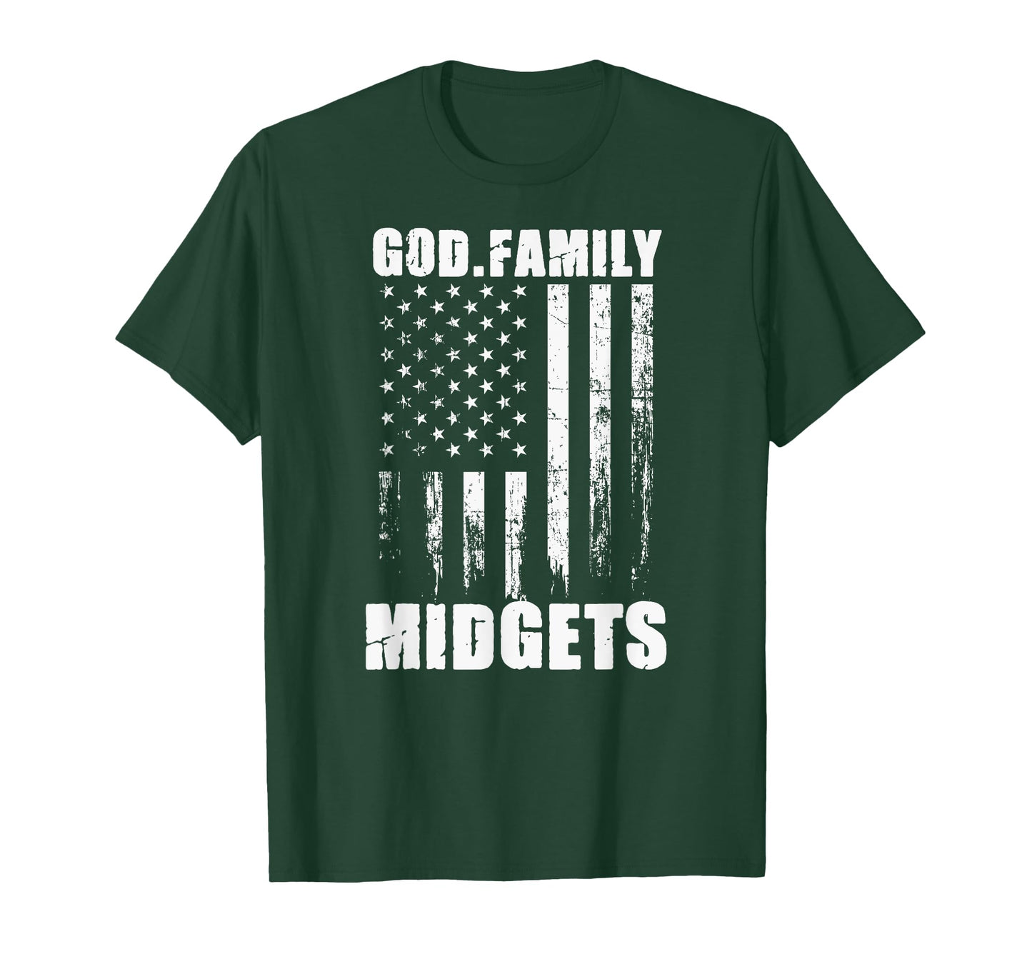 Putnam County Midgets God. Family. Vintage USA Flag T-Shirt