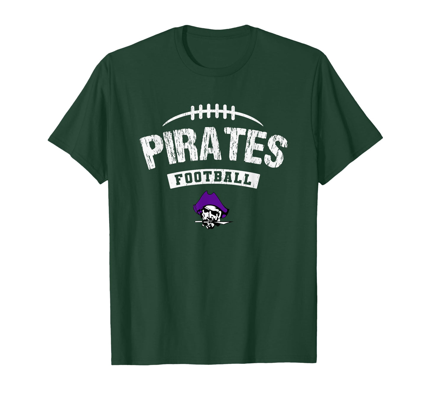 Merrillville Pirates Logo Football Distressed HS T-Shirt