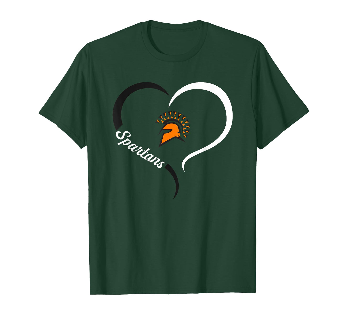 Waynesville Spartans Logo Half Heart Slogan HS T-Shirt