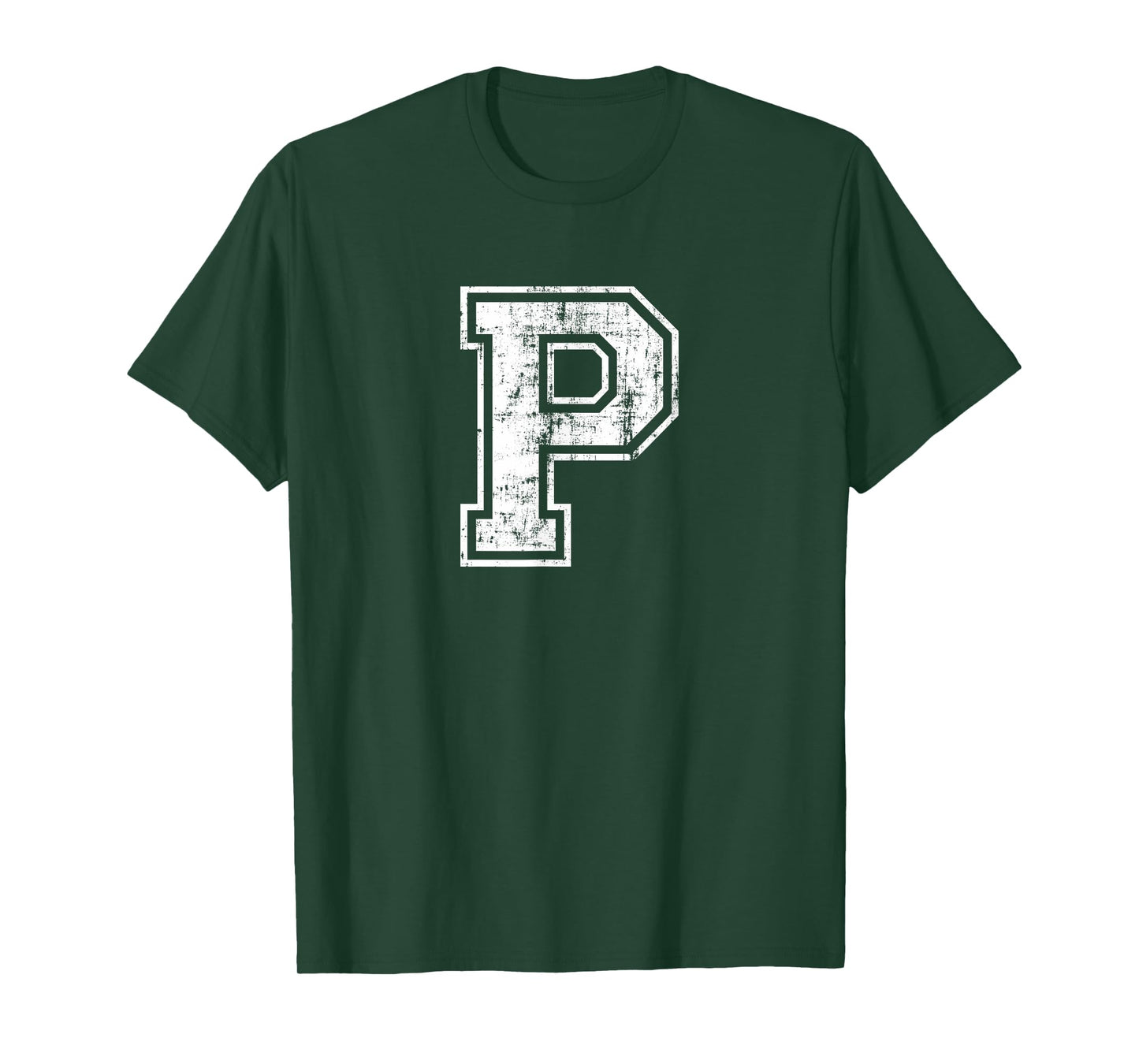 Letter P Uppercase Alphabet Initial School College Varsity T-Shirt