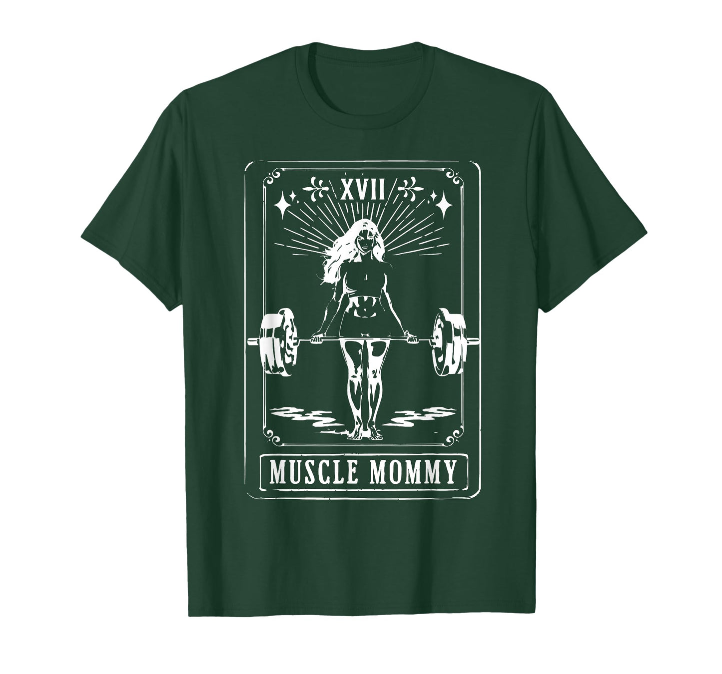 Fitness Workout Tarot Card Muscle Mommy Gym Women Girl T-Shirt