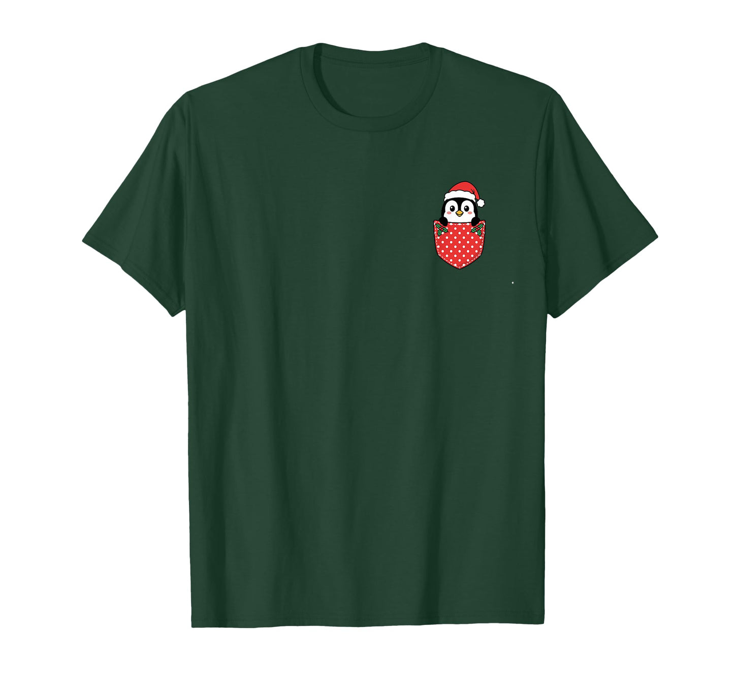 Cute Penguin in Pocket Festive Christmas Holiday Animal T-Shirt