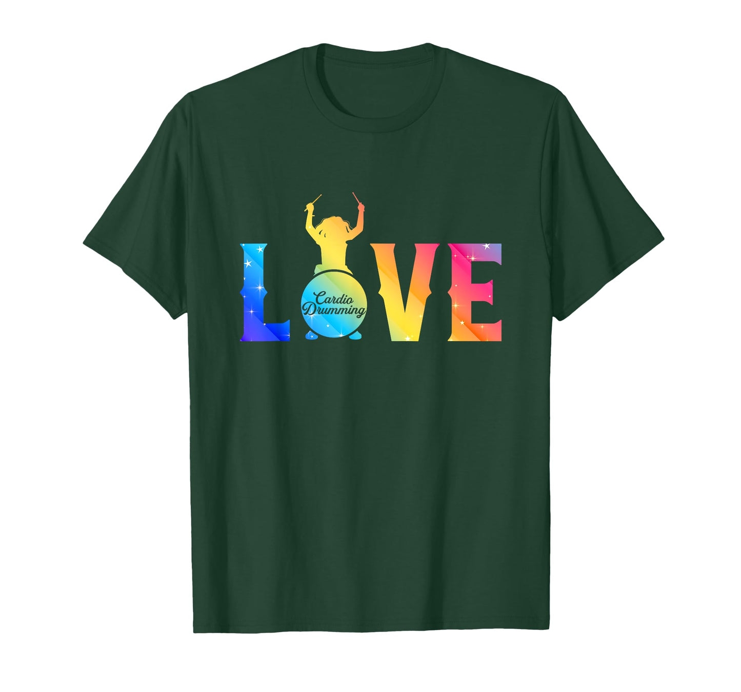 Cardio and gym colored shirt love cardio drumming T-Shirt