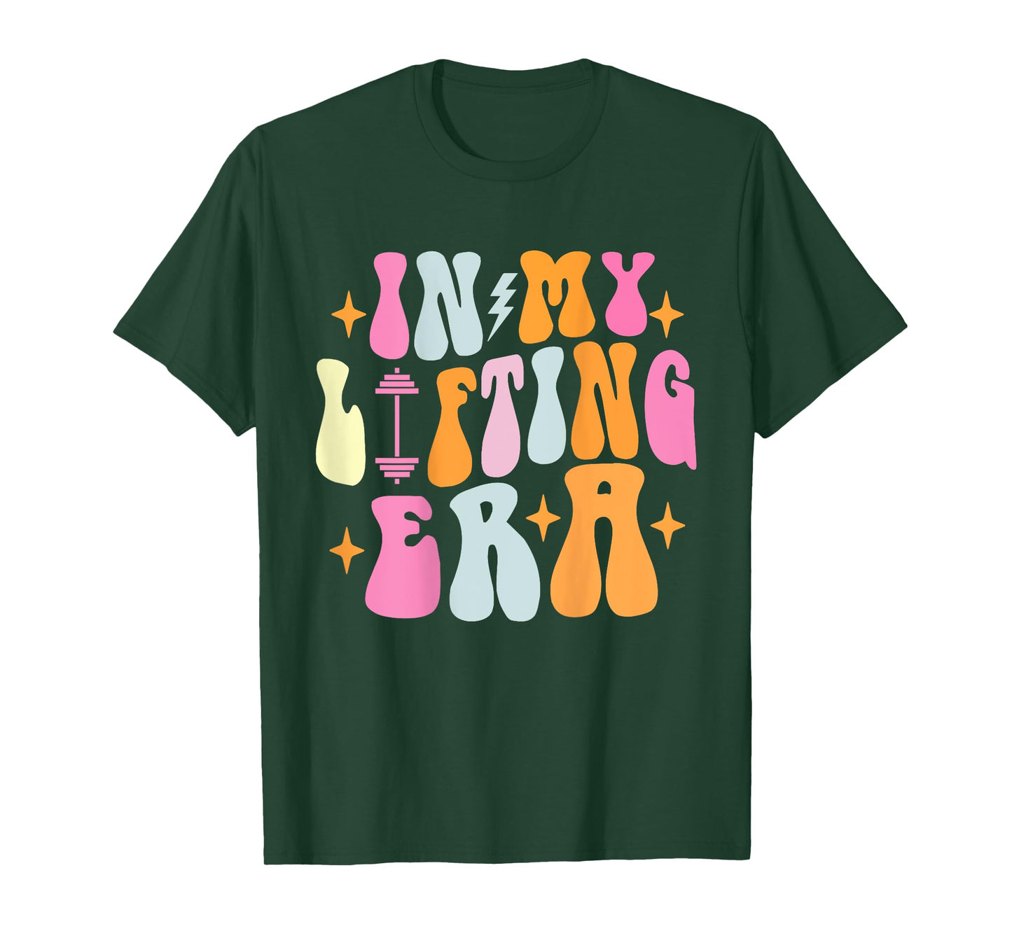 In My Lifting Era Groovy Gym Weight (On Back) T-Shirt