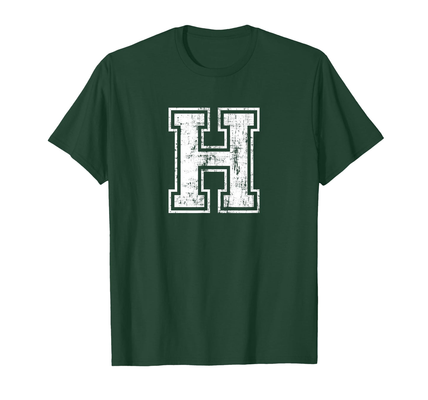 Letter H Uppercase Alphabet Initial School College Varsity T-Shirt