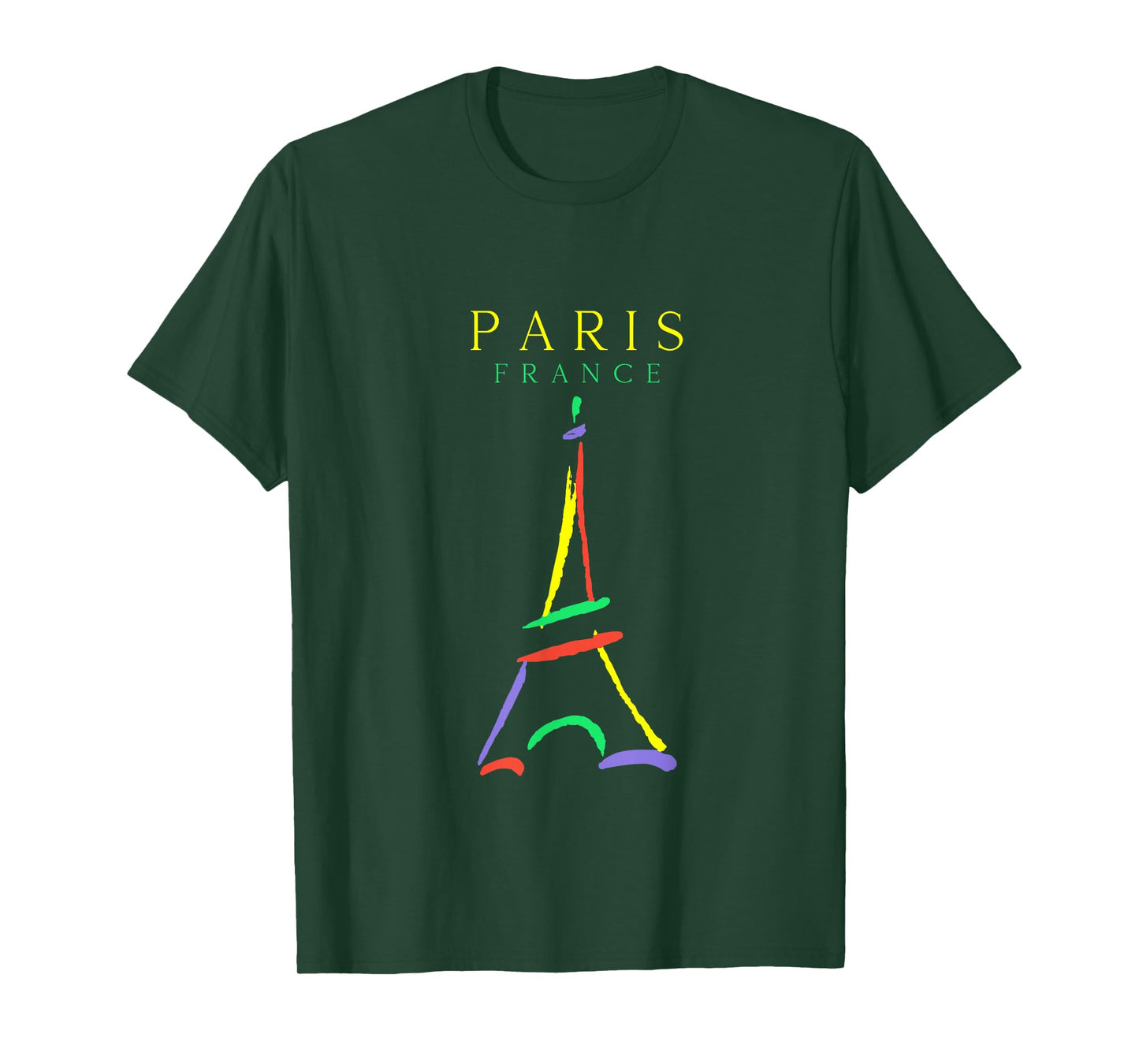 Paris France Eiffel Tower Art 90s Style T-Shirt
