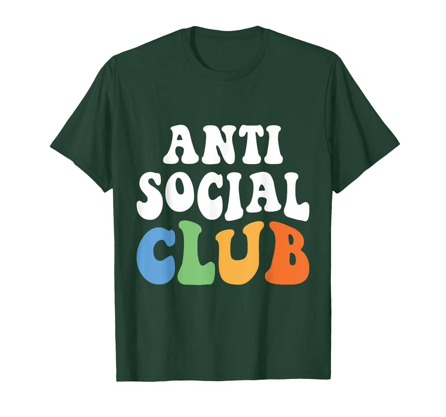 Vintage Men Women Boys Girls Funny Retro Anti Social Club T-Shirt