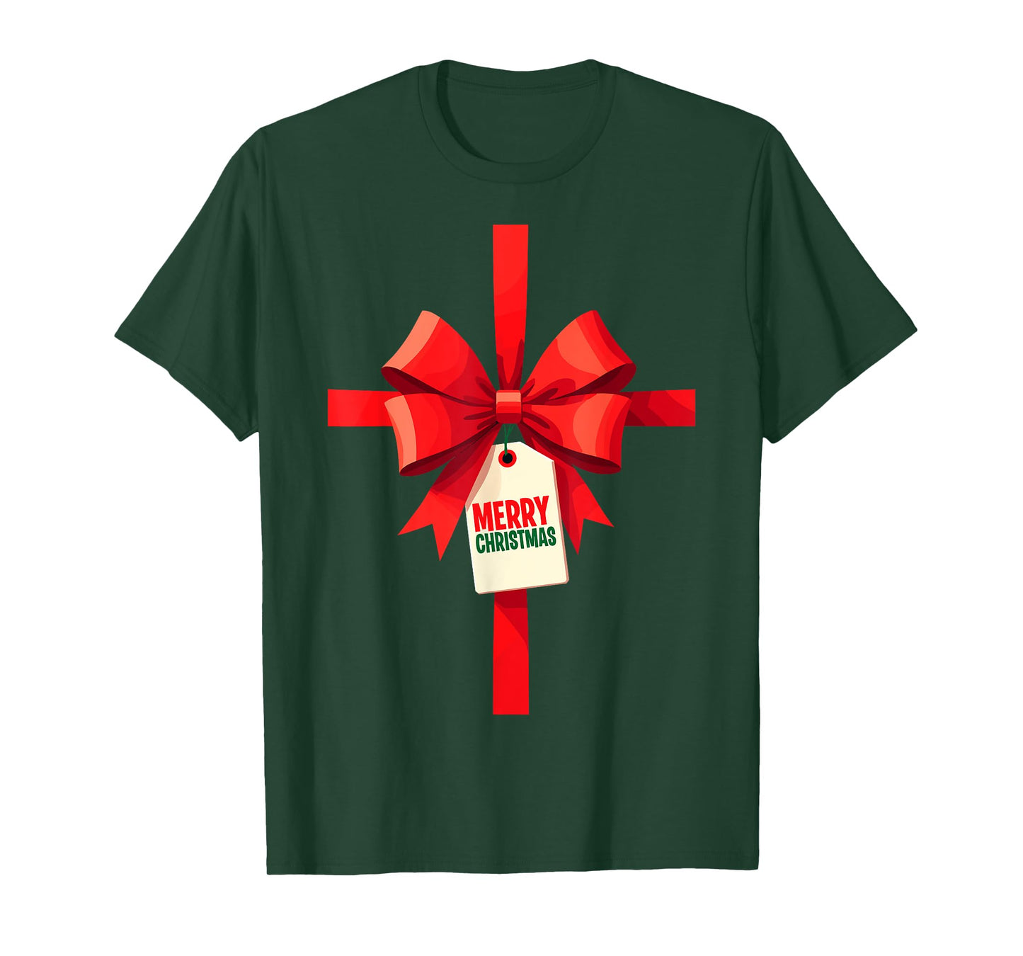 Funny Christmas Bow Xmas Present Costume Merry Christmas T-Shirt
