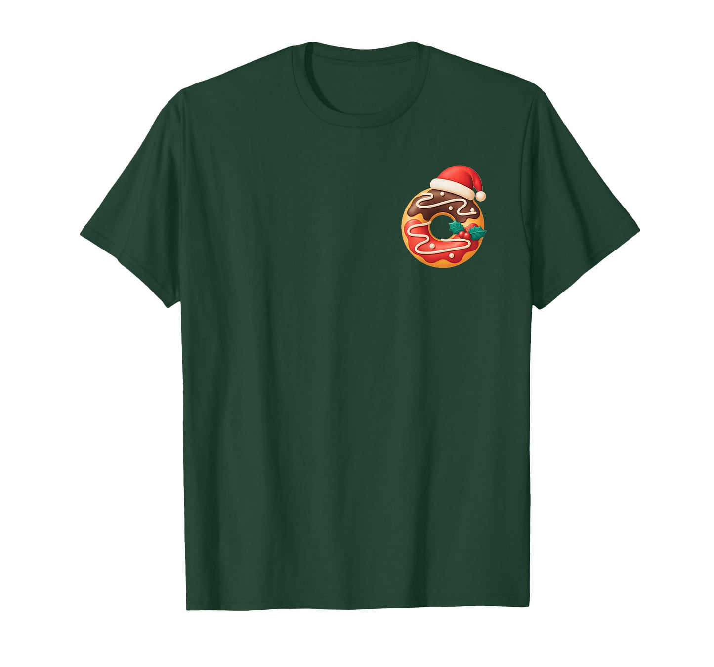 Teacher School Spirit Donut Christmas December Santa T-Shirt