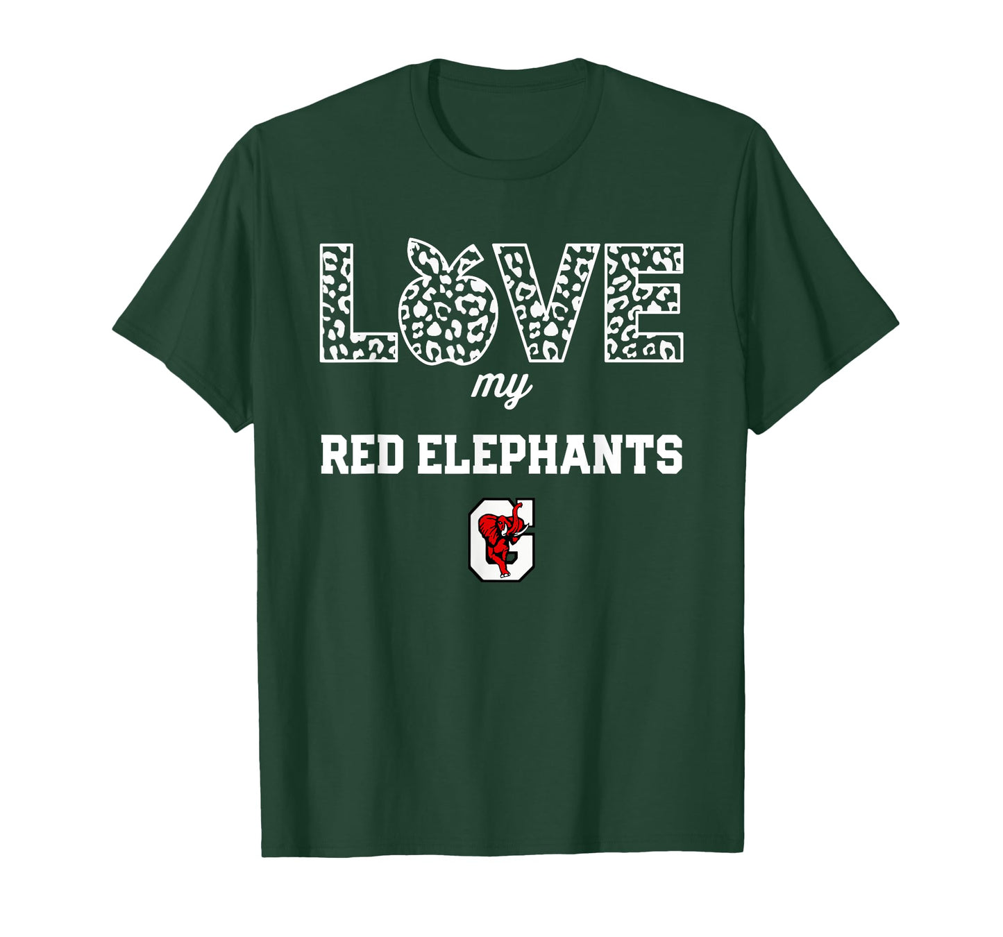 Gainesville Red Elephants Logo Love My Team HS T-Shirt