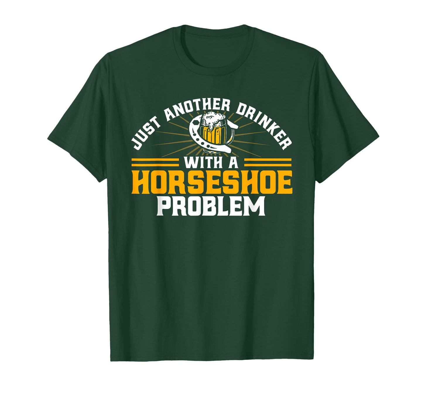 Horseshoe Pitching Drinker With A Horseshoe Problem Pitcher T-Shirt