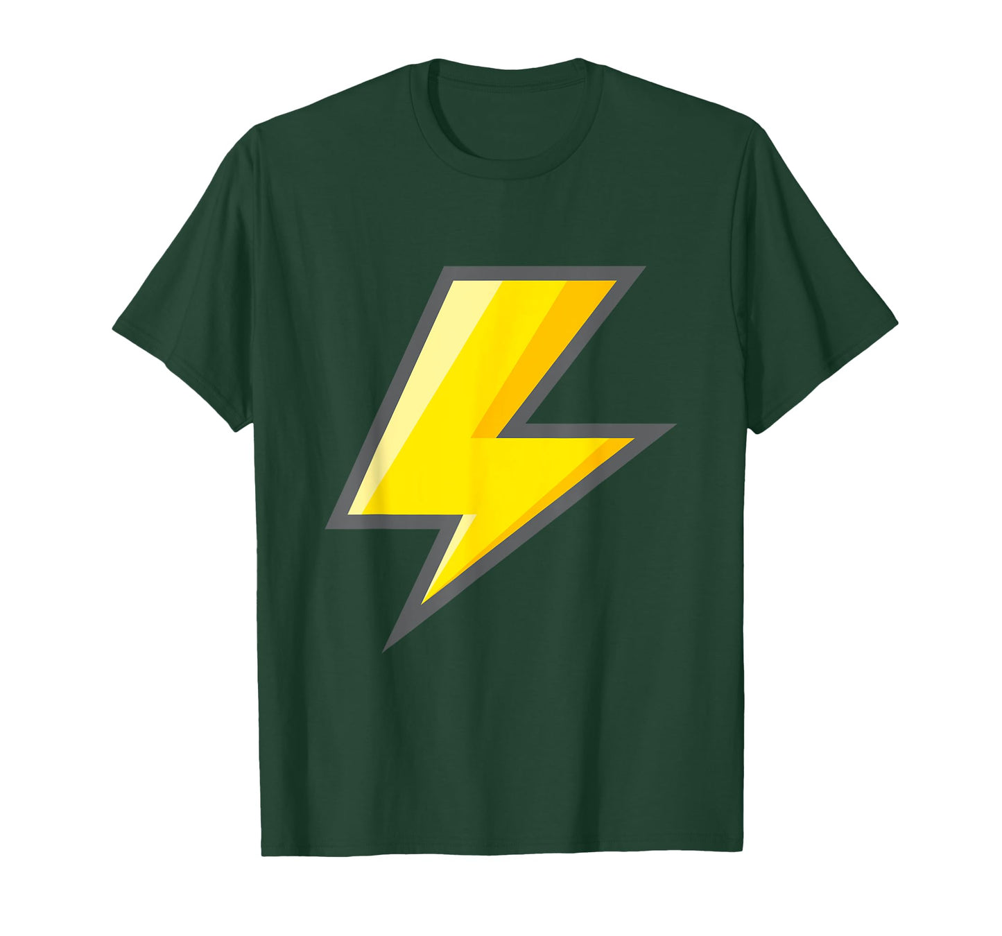 Yellow Lightning Bolt Graphic Tee Easy Halloween Costume T-Shirt