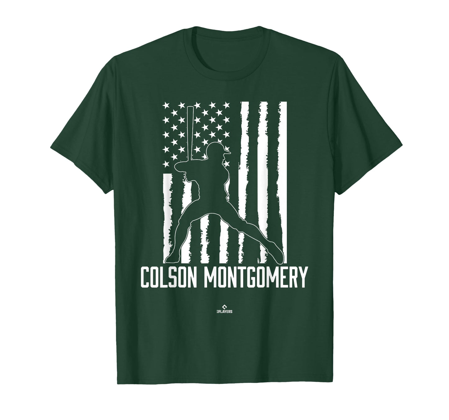 Distressed Flag Swing Colson Montgomery Prospect Baseball T-Shirt