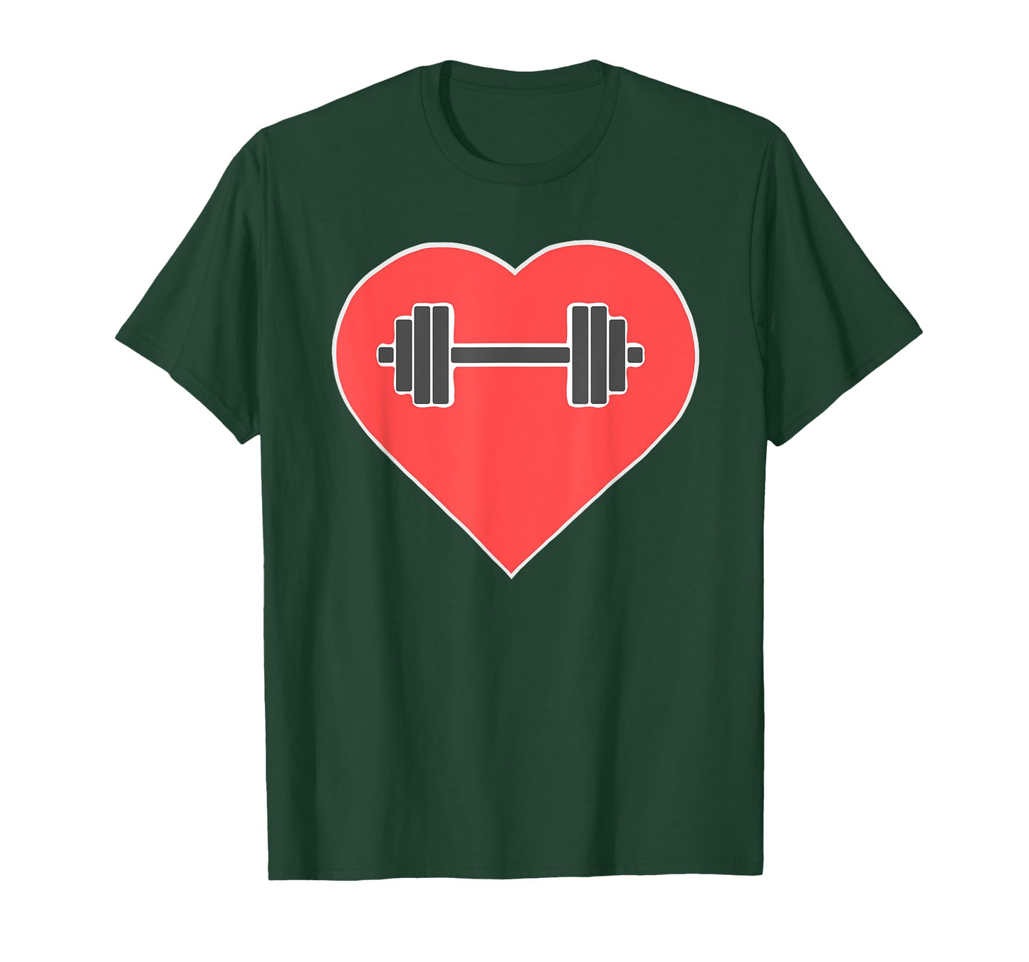 Barbell Weights Heart Love Fitness Shirt