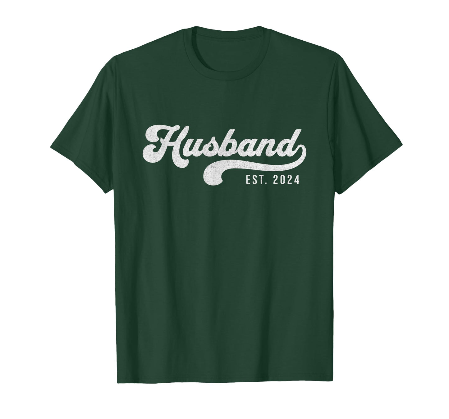 Husband Est. 2024 Married Couple Vintage Matching Wedding T-Shirt