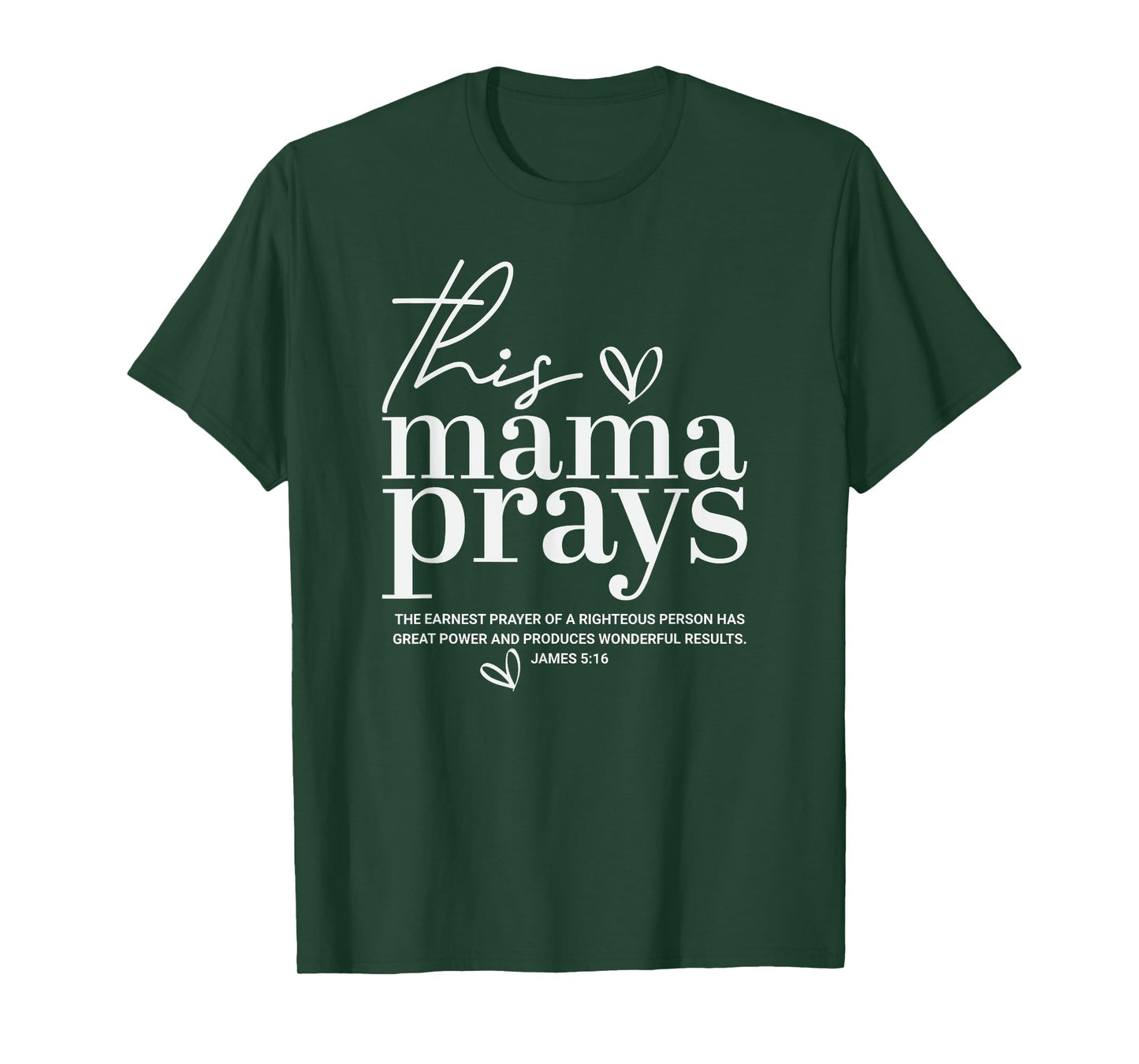 This Mama Prays Cute Jesus Scripture Bible Christian Women T-Shirt