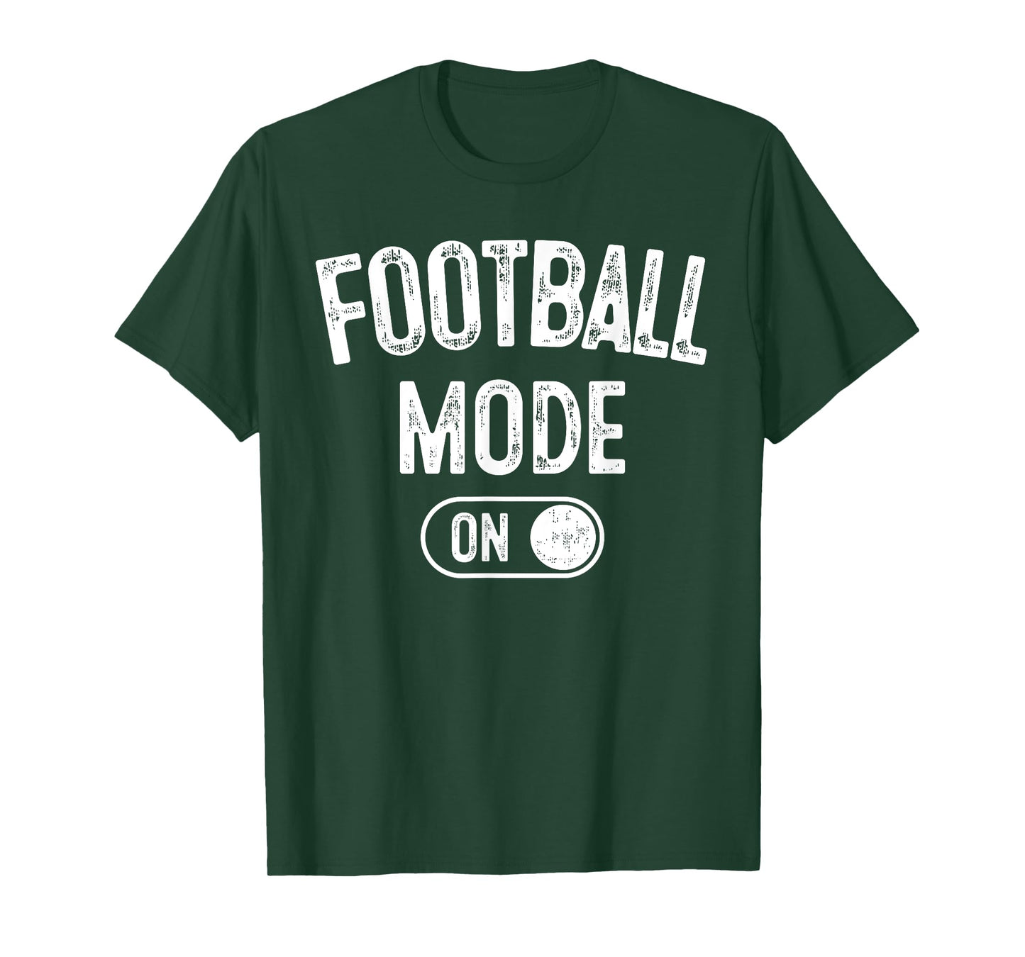 Football Mode On Funny Quarterback Gift Coach Player Dad T-Shirt