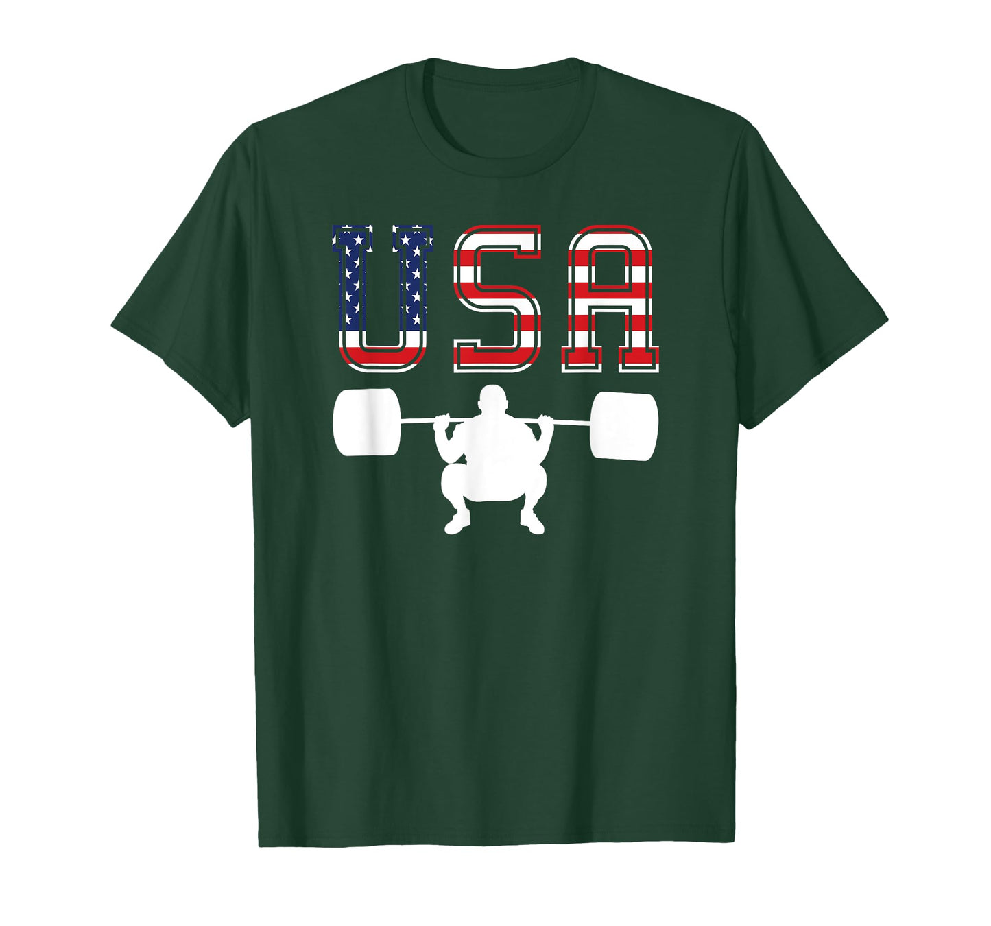 American Flag USA Weightlifting Sport Gift T-Shirt T-Shirt