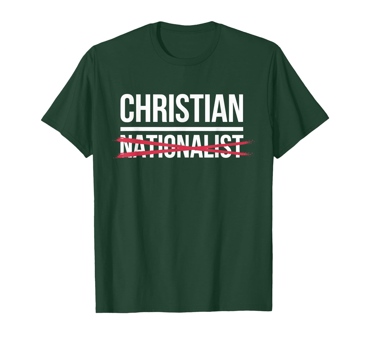 Faithful Believers Against Christian Nationalism Unisex-Adults T-Shirt, Black, Small, Short Sleeve, Modern, Politics, Christian, Faithful Believers