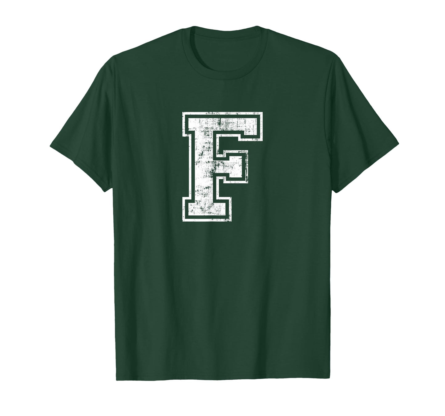 Letter F Uppercase Alphabet Initial School College Varsity T-Shirt