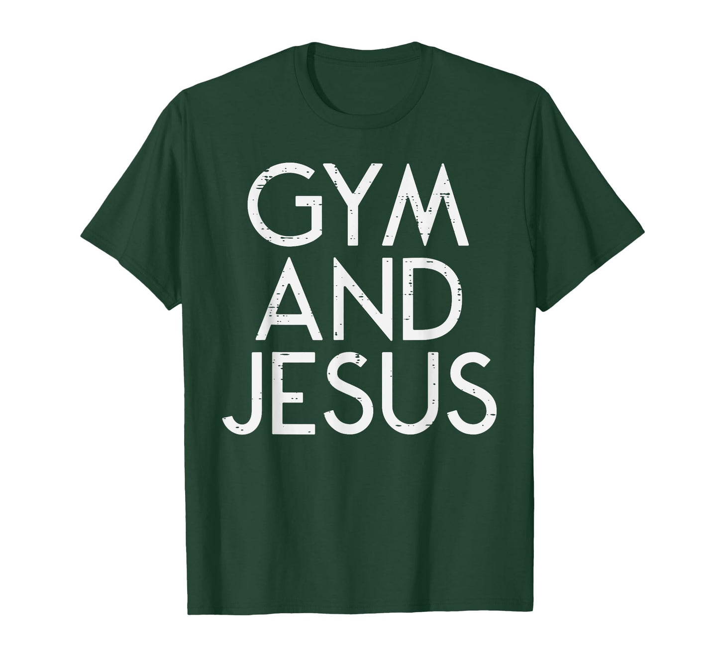 Gym And Jesus Christian Workout Fitness Exercise Women Men T-Shirt