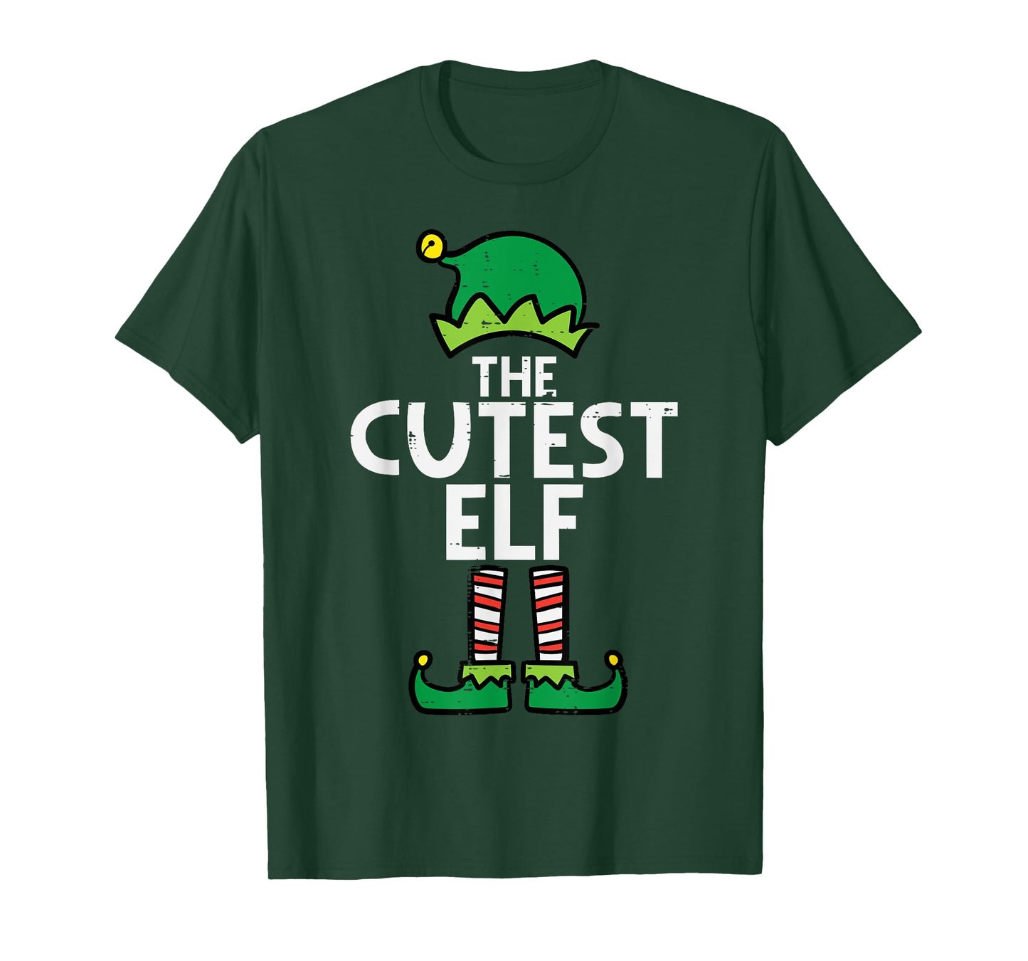 Christmas The Cutest Elf Xmas Family Matching Boys Girls Kid T-Shirt