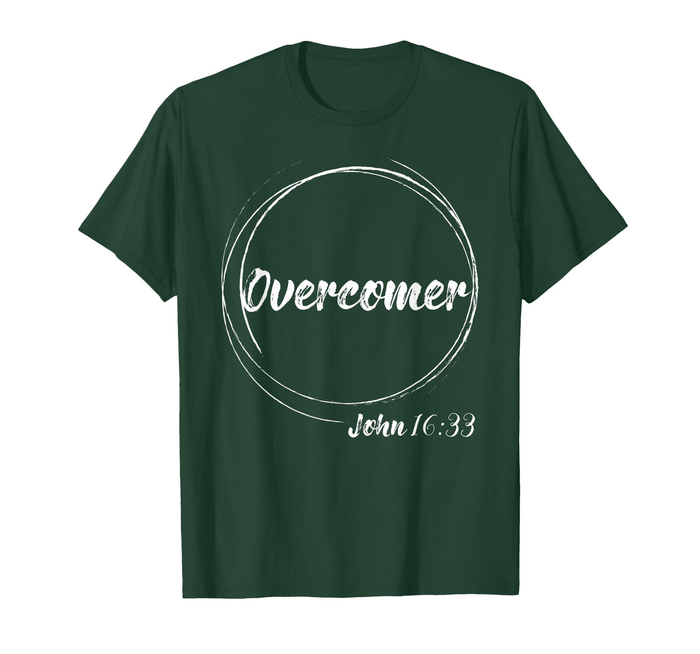 Christian Overcomer John 16:33 Deluxe Bible Verse T-Shirt