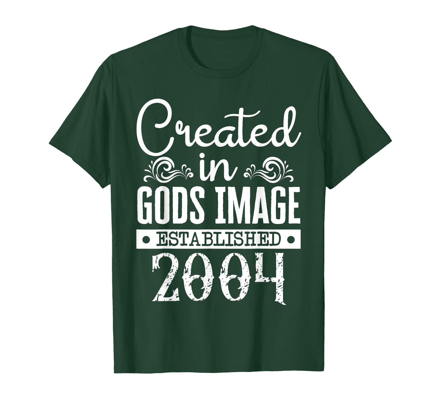 Created In Gods Image Established 2004 Religious Christian T-Shirt