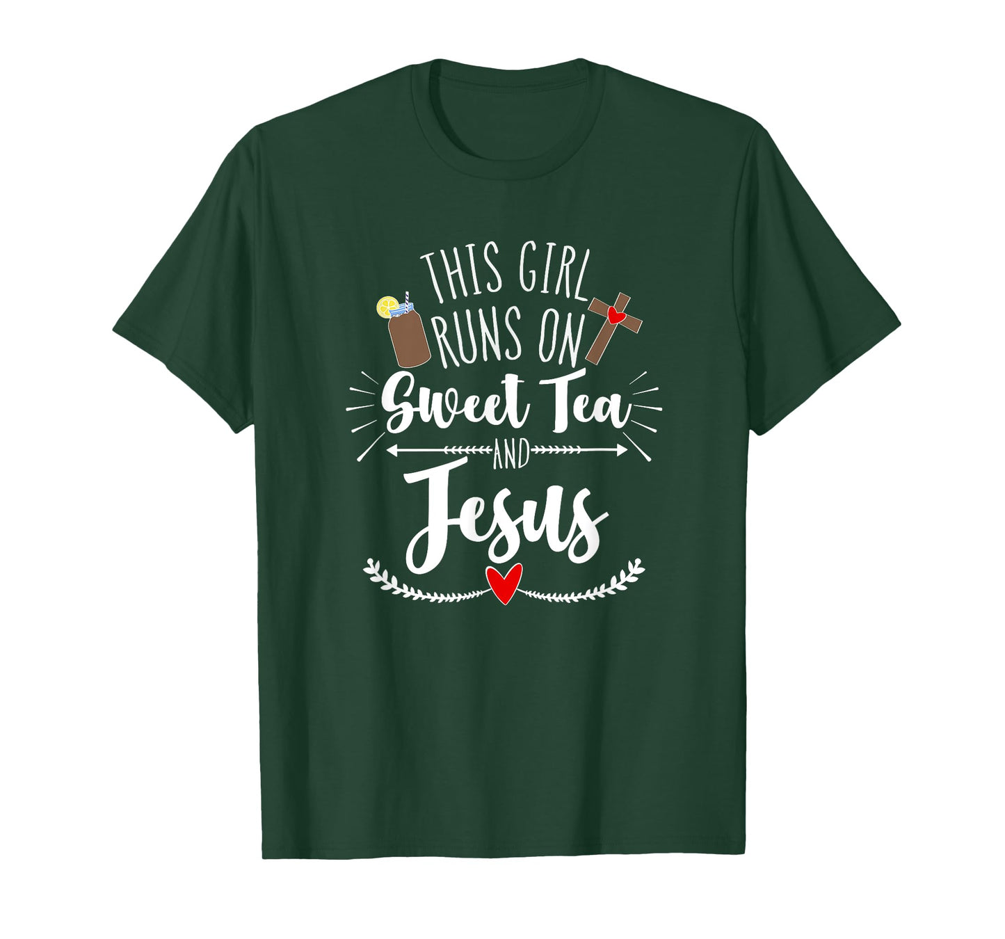 This Girl Runs on Sweet Tea and Jesus T-Shirt