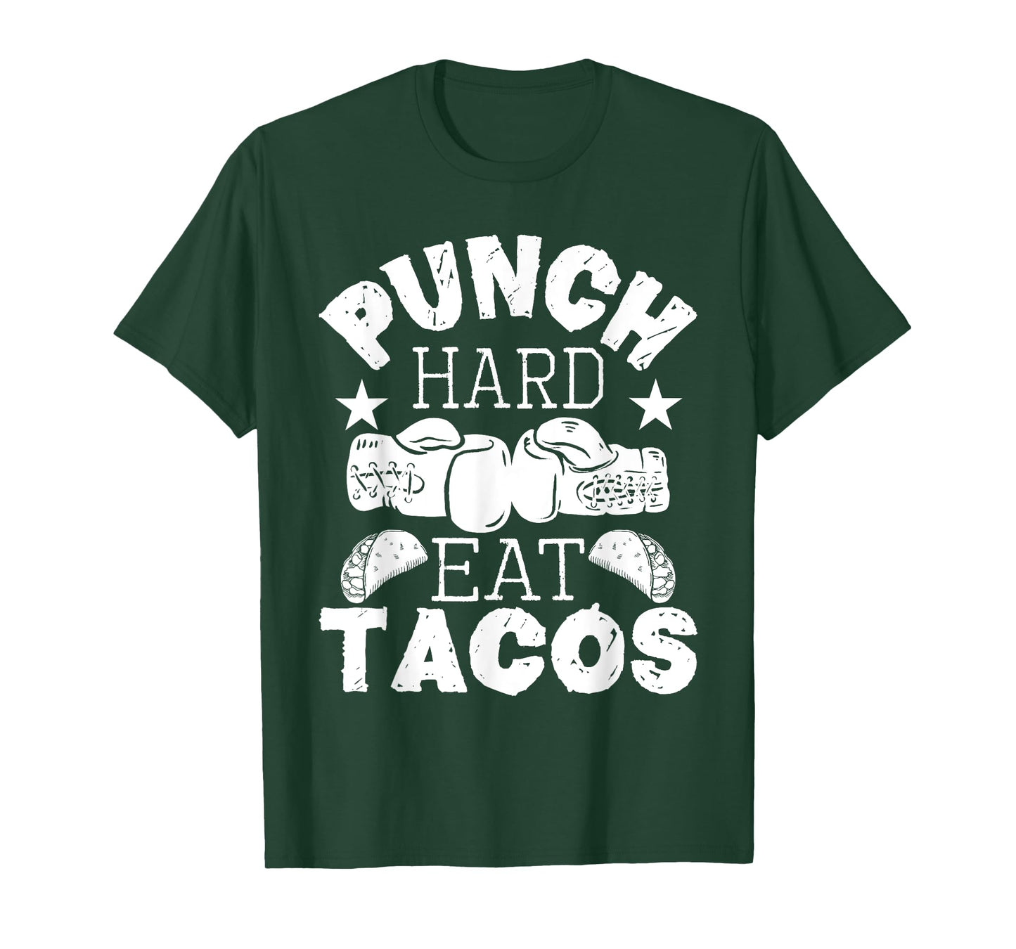 Punch Hard Eat Tacos - Boxing Kickboxing Kickboxer Gym Boxer T-Shirt
