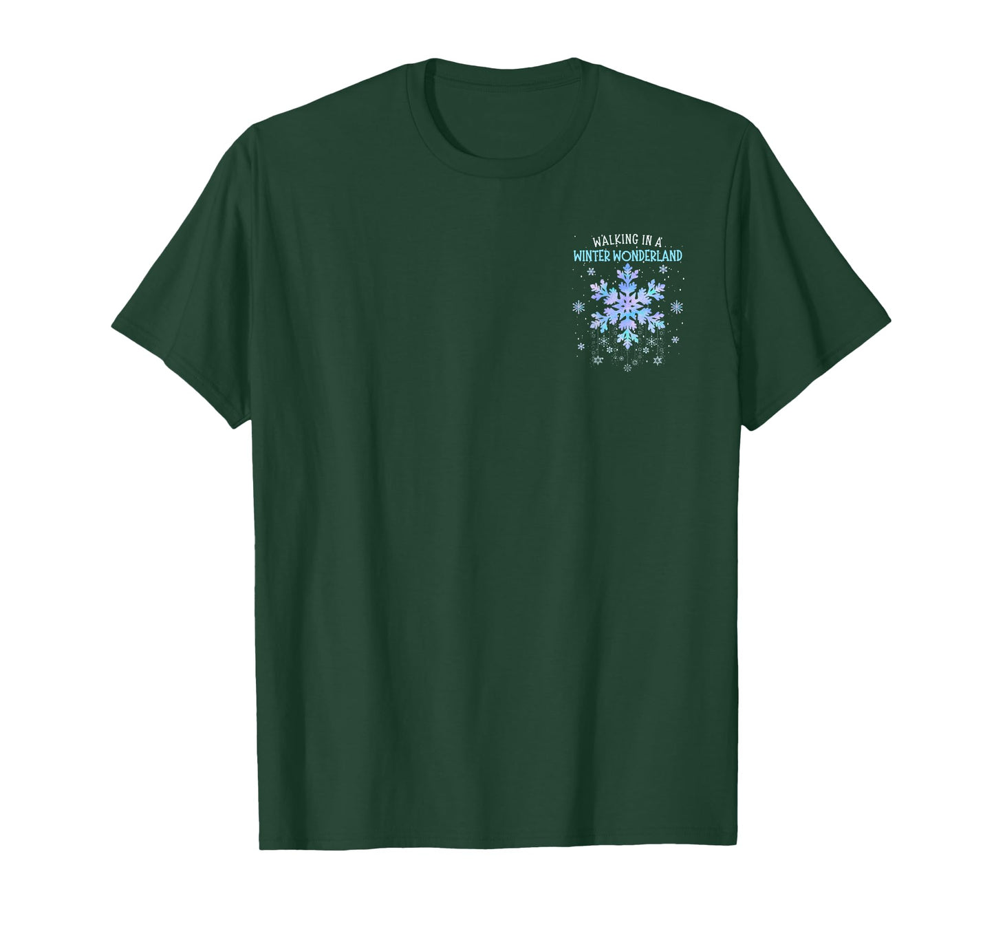 Walking in A Winter Wonderland Tie Dye Snowflake Christmas T-Shirt