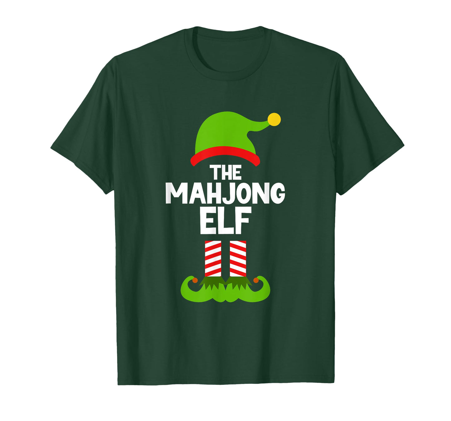 Funny The Mahjong Elf Christmas Family Party Pajama T-Shirt