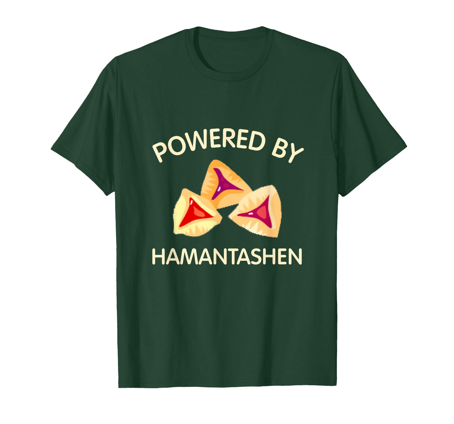 Powered By Hamantashen Happy Purim Costume Party Jewish T-Shirt