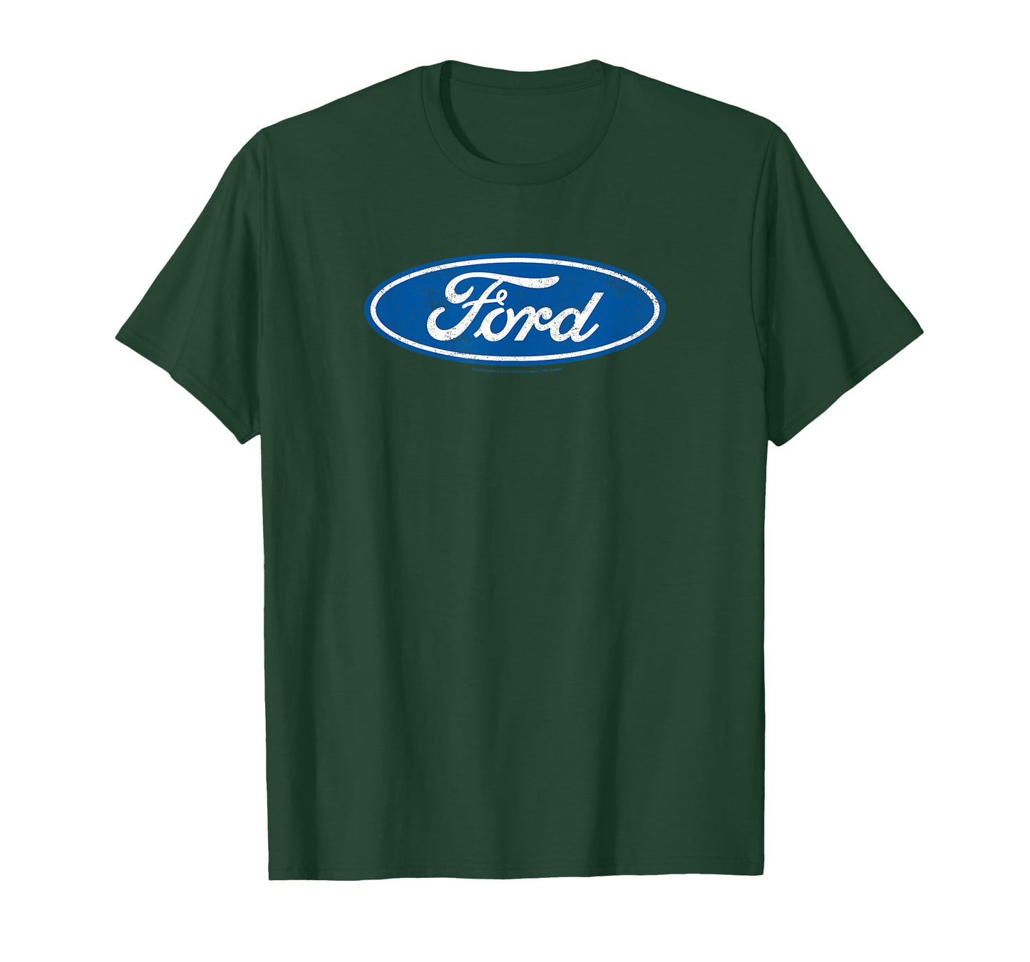 Ford - Distressed Blue Oval Logo T-Shirt
