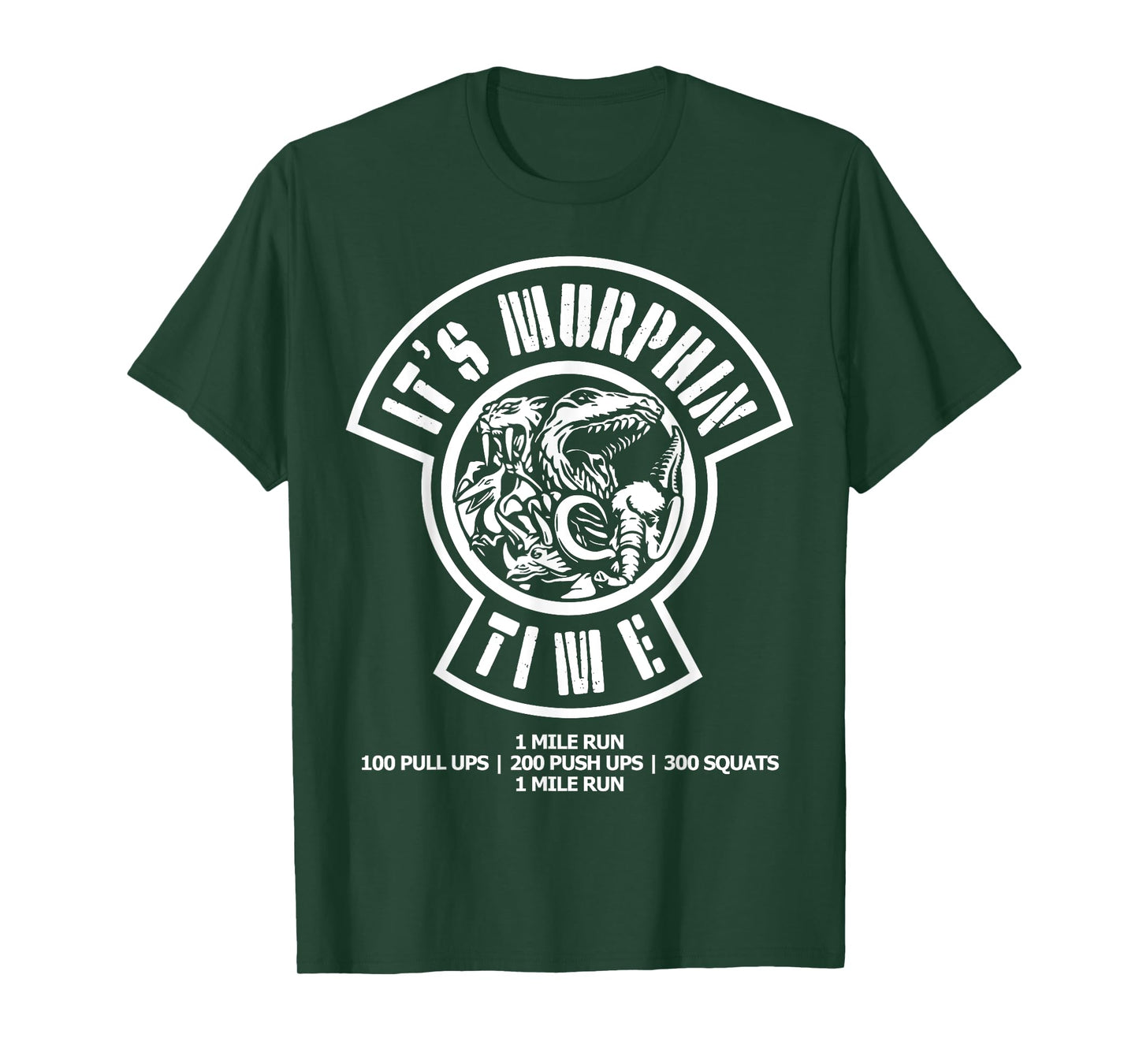 Murph Memorial Day Workout WOD Retro It's Murphin Time Funny T-Shirt