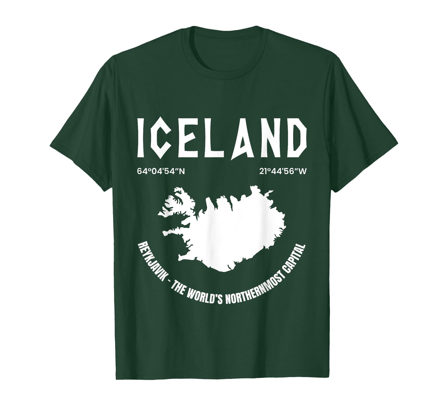 Iceland Map Gift Reykjavík Iceland Lover Icelandic Vacation T-Shirt
