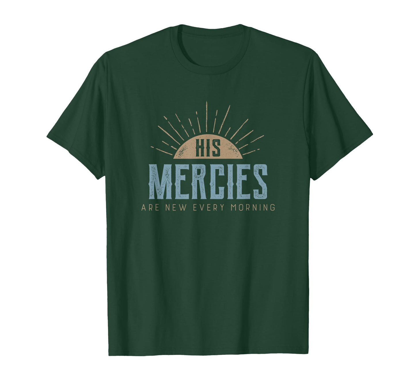 Retro distressed Sun - His mercies are new every morning T-Shirt