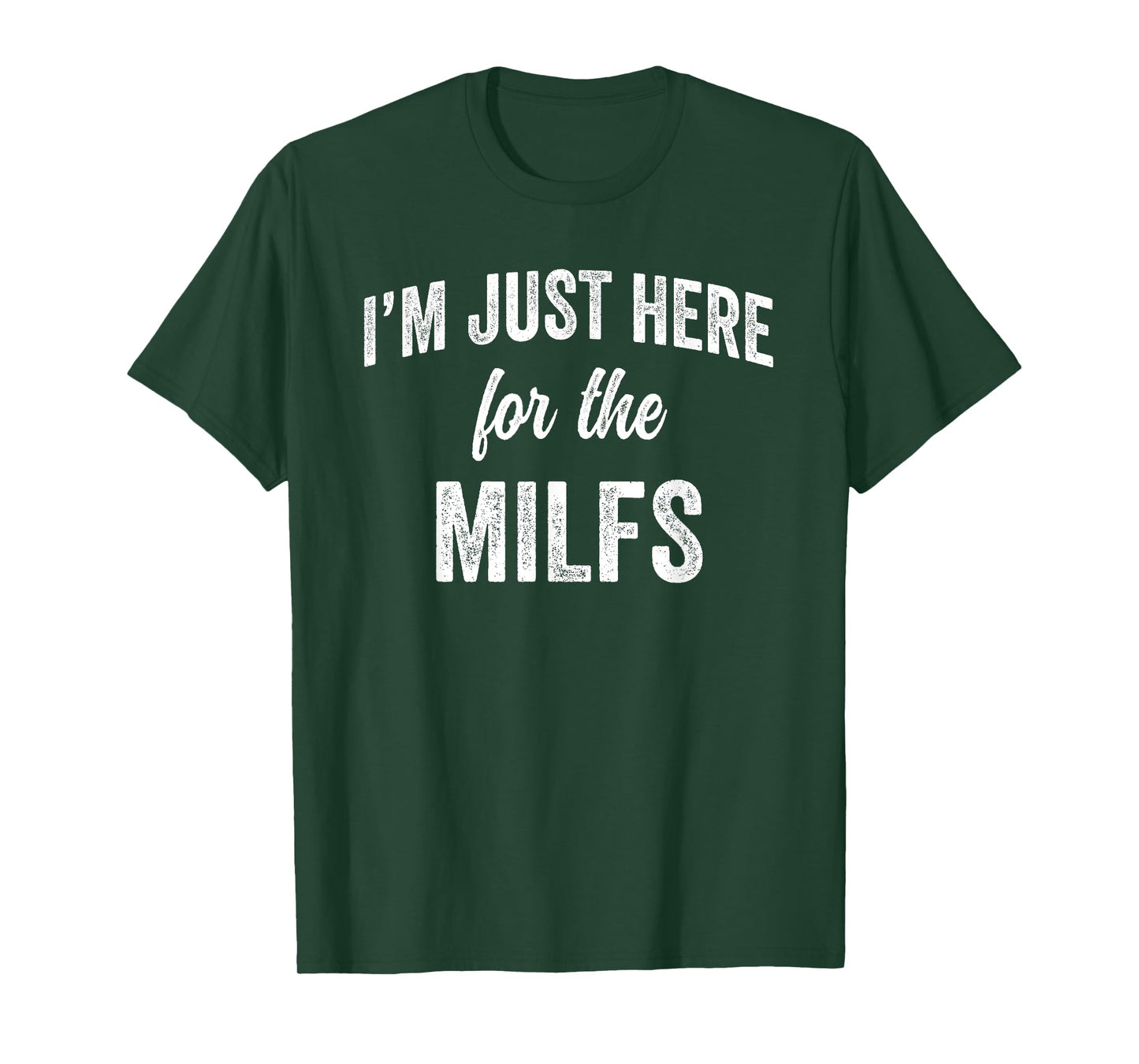 Funny Workout Training Gym Cardio Im just here for the MILFS T-Shirt
