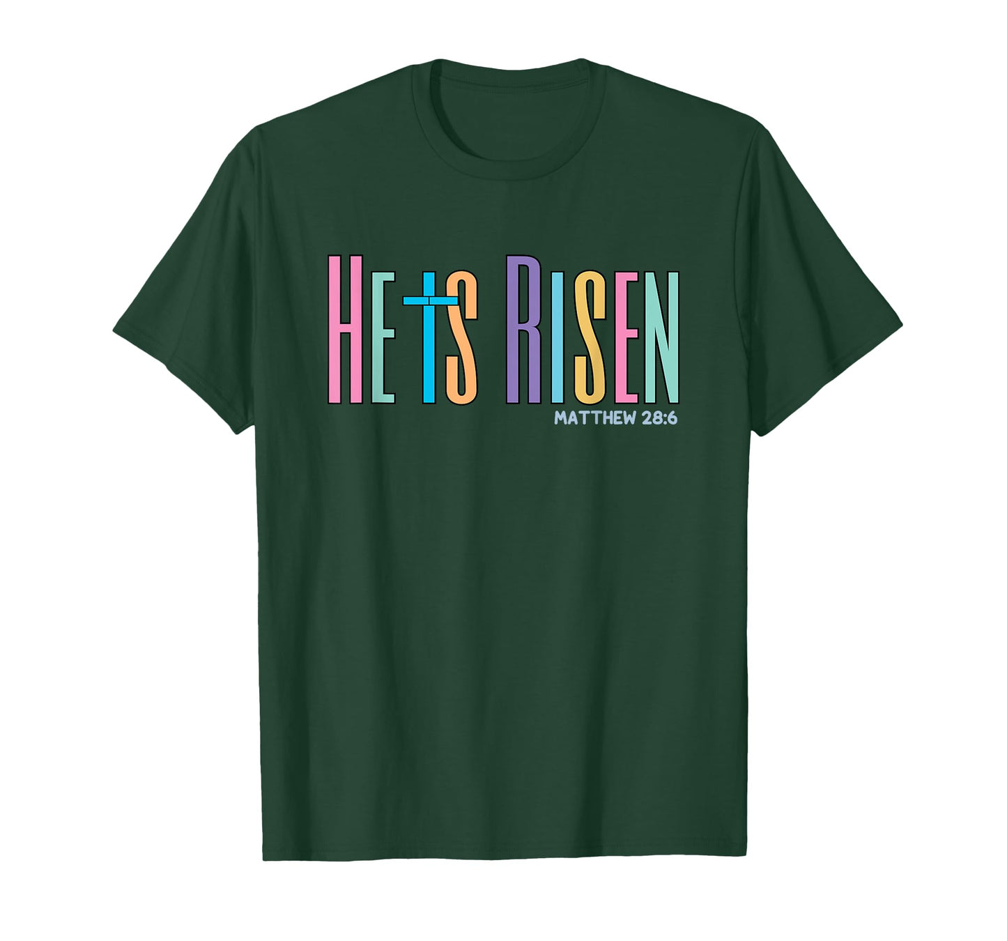 He is Risen Jesus Christian Happy Easter Women Kids Girls T-Shirt