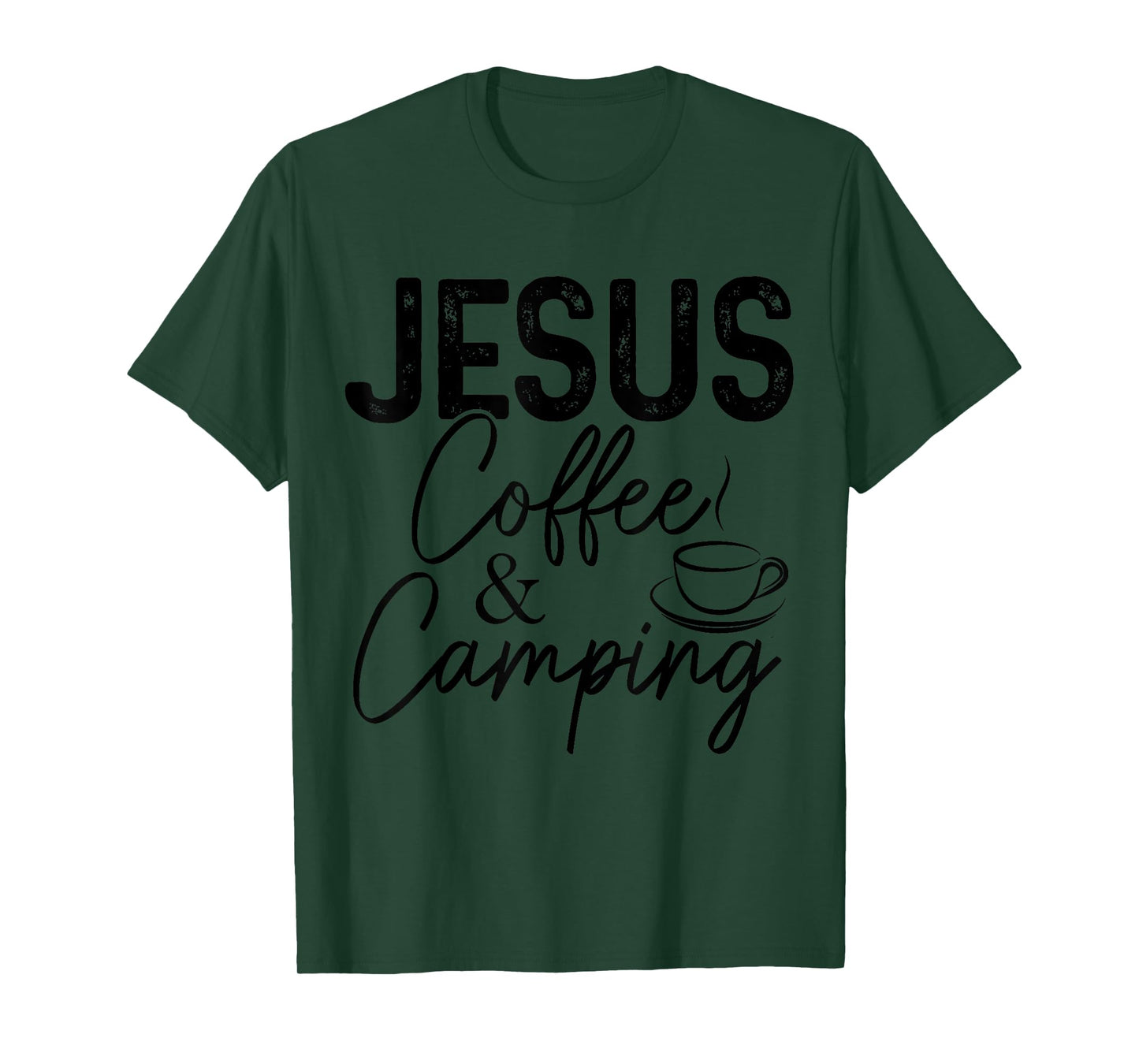 Jesus Coffee & Camping Christian Camper Nature Lover T-Shirt
