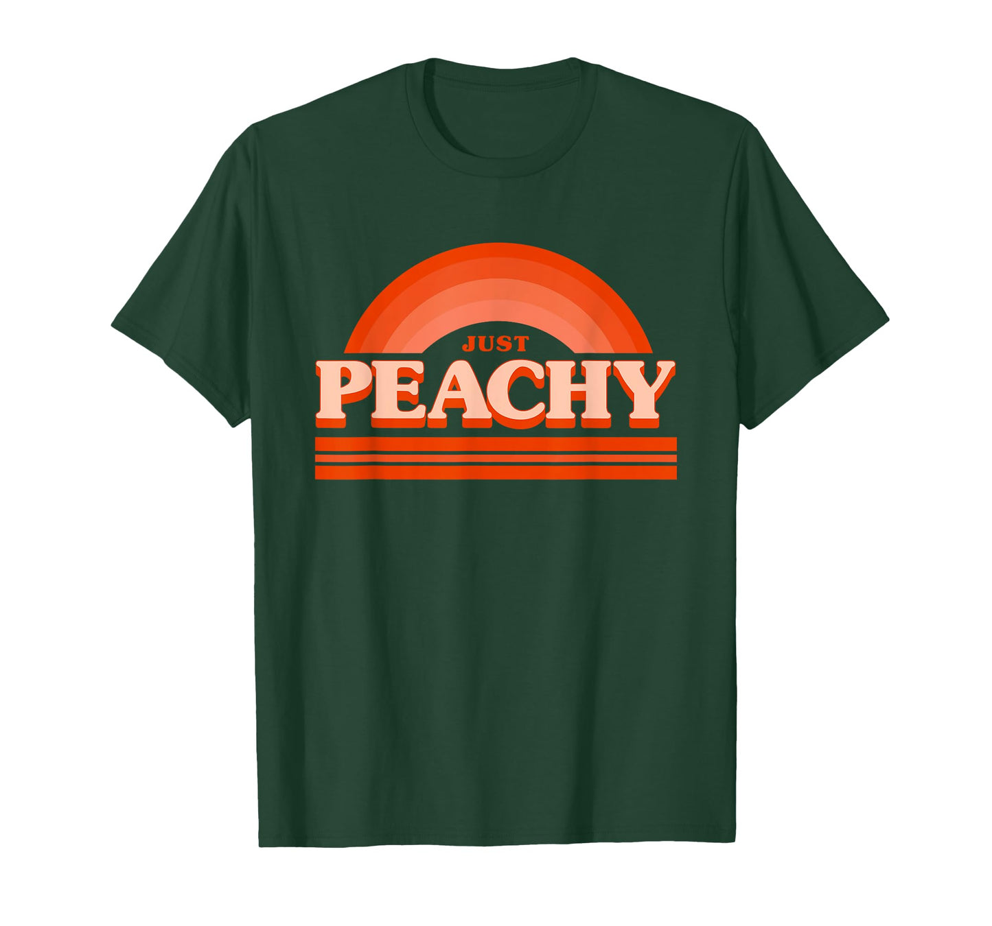 Cool Summer Fruit Retro Just Peachy & keep it Peachy Graphic Men Women T-Shirt