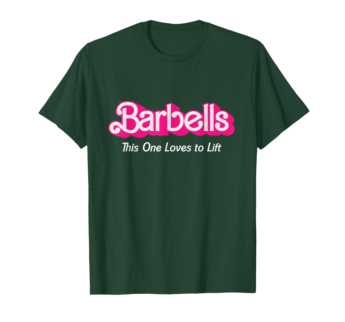 Barbells Pink Retro Workout Classic Girl Loves to Lift Gear T-Shirt