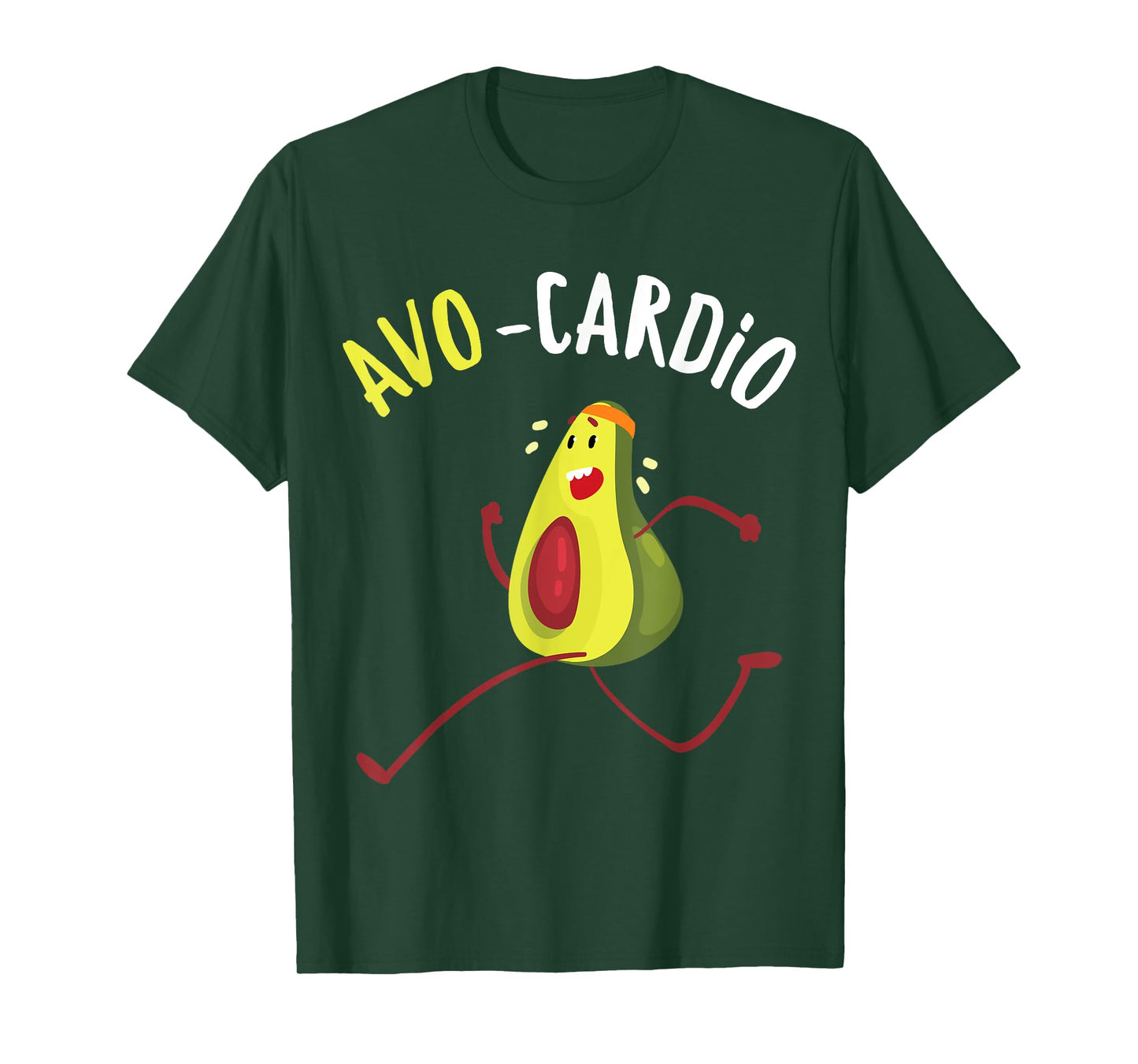 Funny Avo-Cardio Pun Workout Running Avocado T-Shirt